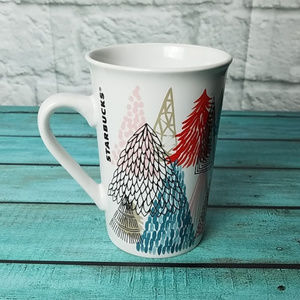 2018 STARBUCKS Christmas Trees Latte Mug 11 oz